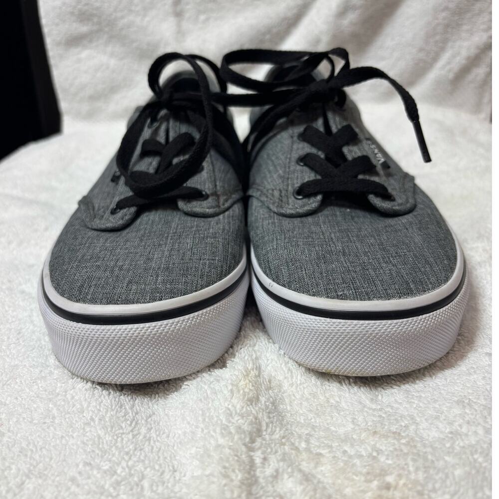 Vans Youth 6 Off The Wall Skateboard Lace Up Sneaker Gray - Picture 3 of 8